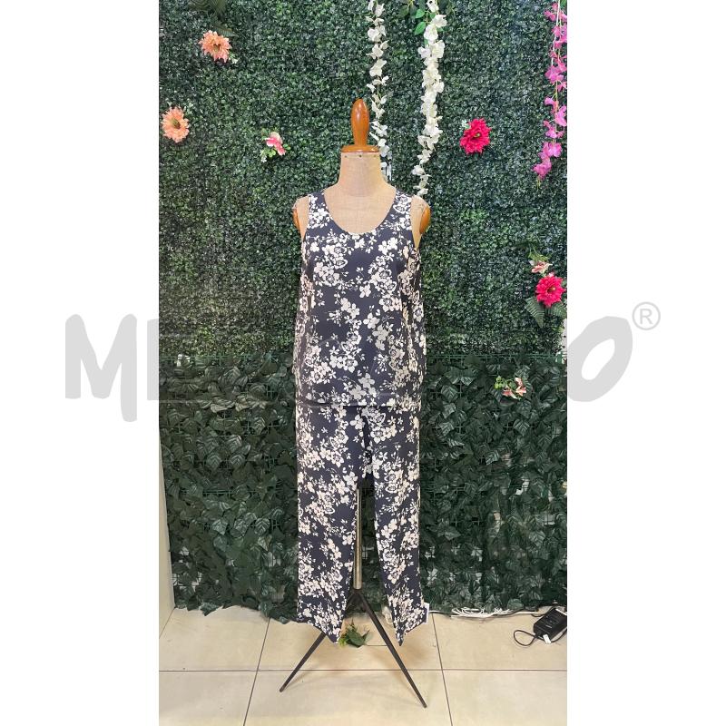 COMPLETO DONNA LIU JO CANOTT+PANT BLU FIORI BIA  | Mercatino dell'Usato Colleferro 1