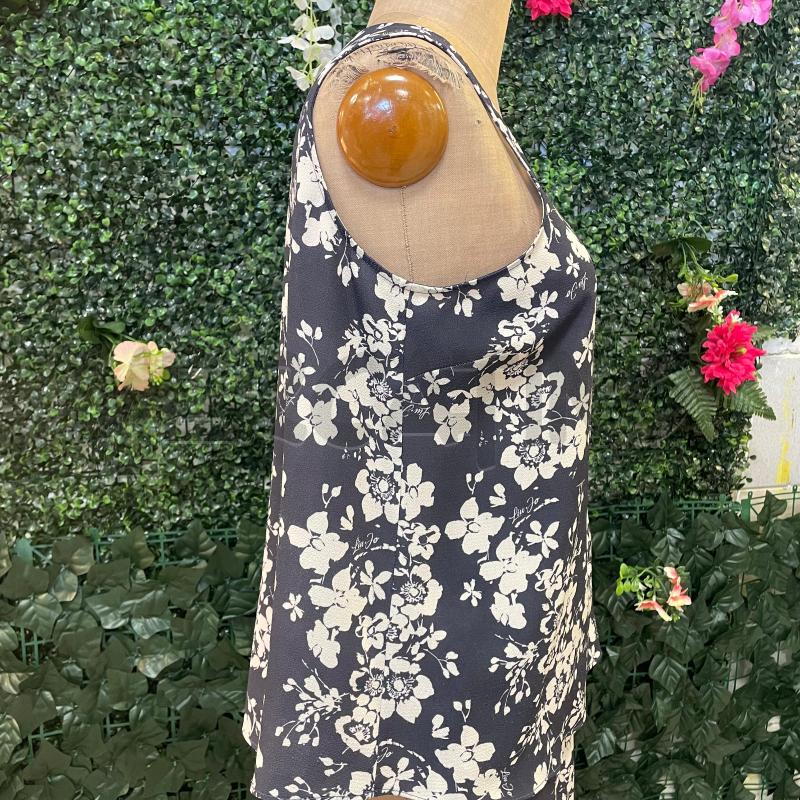 COMPLETO DONNA LIU JO CANOTT+PANT BLU FIORI BIA  | Mercatino dell'Usato Colleferro 2