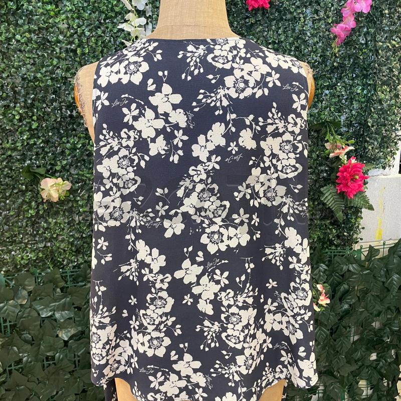 COMPLETO DONNA LIU JO CANOTT+PANT BLU FIORI BIA  | Mercatino dell'Usato Colleferro 3