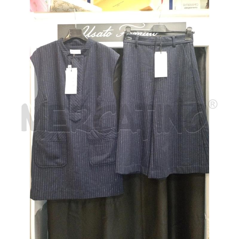 COMPLETO DONNA WEILI ZHENG BLU LANA GESSATO GLITTER  | Mercatino dell'Usato Colleferro 1
