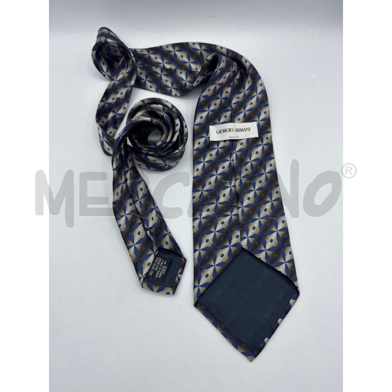 CRAVATTA GIORGIO ARMANI DISEGNI GEOM MARR BLU  | Mercatino dell'Usato Colleferro 2