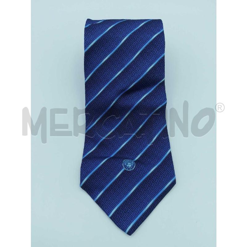 CRAVATTA VERSACE BLU GRECHE  | Mercatino dell'Usato Colleferro 1