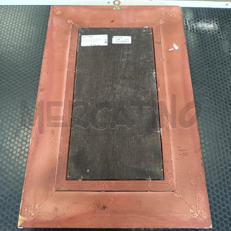 DIPINTO DAMA CORNICE LEGNO INTARSIATA BORDEAUX DORATA | Mercatino dell'Usato Colleferro 3
