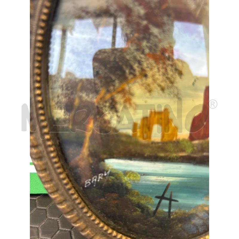 DIPINTO IN MINIATURA VINTAGE PAESAGGIO ROMANTICO | Mercatino dell'Usato Colleferro 2