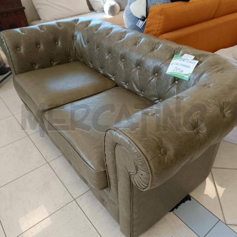 DIVANO 2 POSTI CHESTERFIELD VERDE | Mercatino dell'Usato Colleferro 2