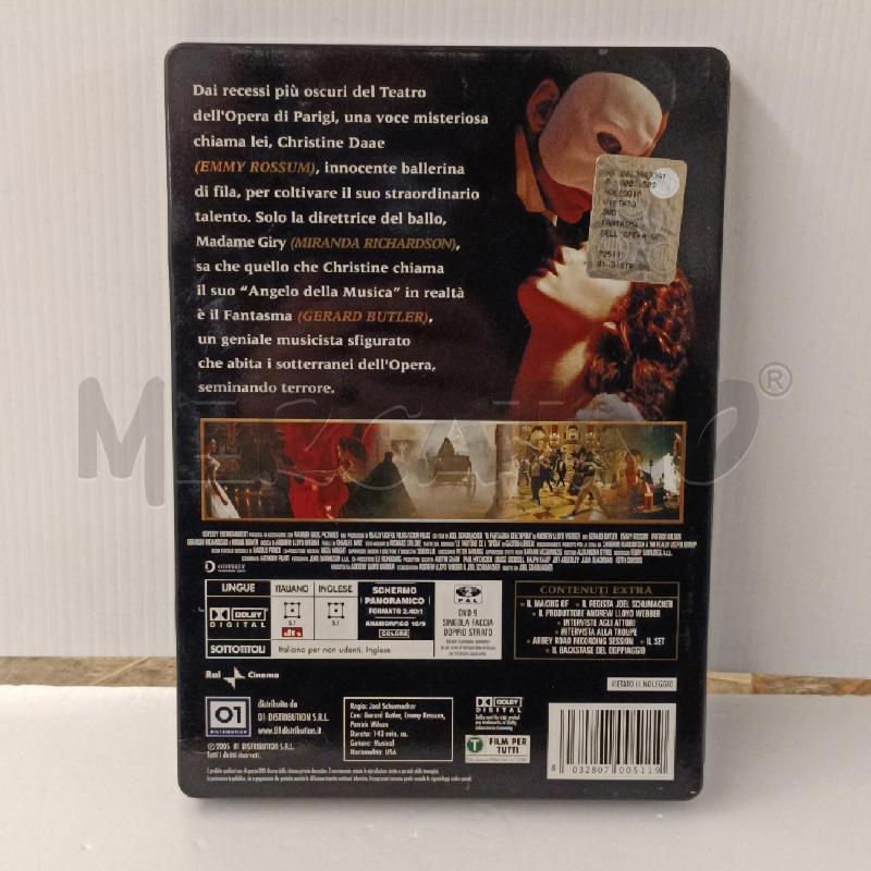 DVD IL FANTASMADELL'OPERA DI JOELSCHUMACHER (STEELBOOK) 2 DVD | Mercatino dell'Usato Colleferro 3