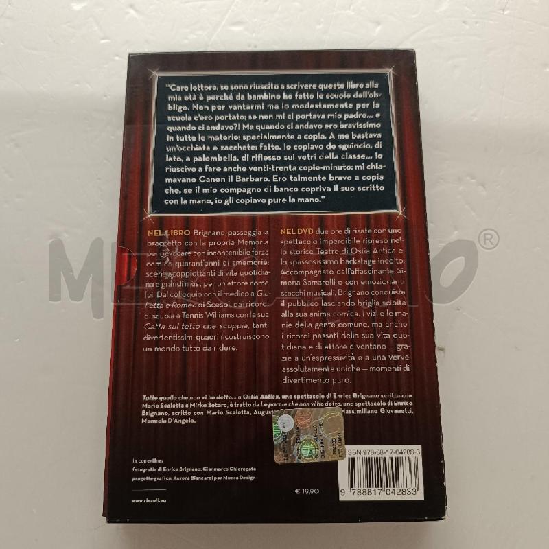 DVD + LIBRO ENRICO BRIGNANO | Mercatino dell'Usato Colleferro 2