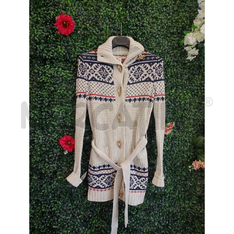 FELPA DONNA LEVIS LANA DIS BLU BIA RIGHE ALAMARI | Mercatino dell'Usato Colleferro 1