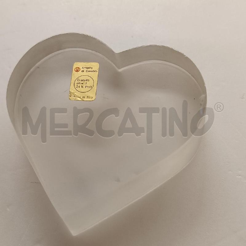 FERMA CARTE IN CRISTALLO FIRMATO ARNOLFO DI CAMBIO CUORE | Mercatino dell'Usato Colleferro 3