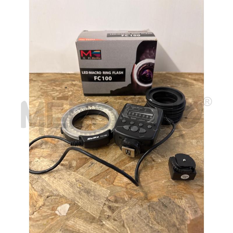 FLASH RING MEIKE FC 100 + ADATTATORE UNIVERSALE | Mercatino dell'Usato Colleferro 1