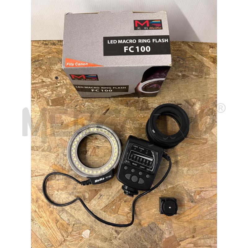 FLASH RING MEIKE FC 100 + ADATTATORE UNIVERSALE | Mercatino dell'Usato Colleferro 2