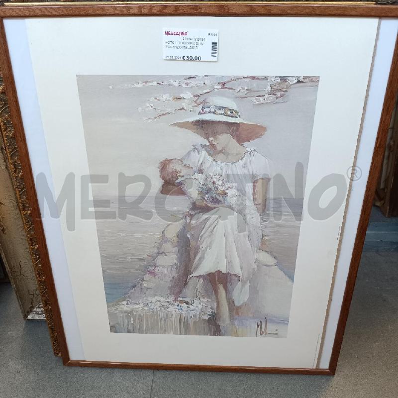 FOTO-LITOGRAFIA DI INNOCENZO MELANI DONNA CON BAMBINO | Mercatino dell'Usato Colleferro 1