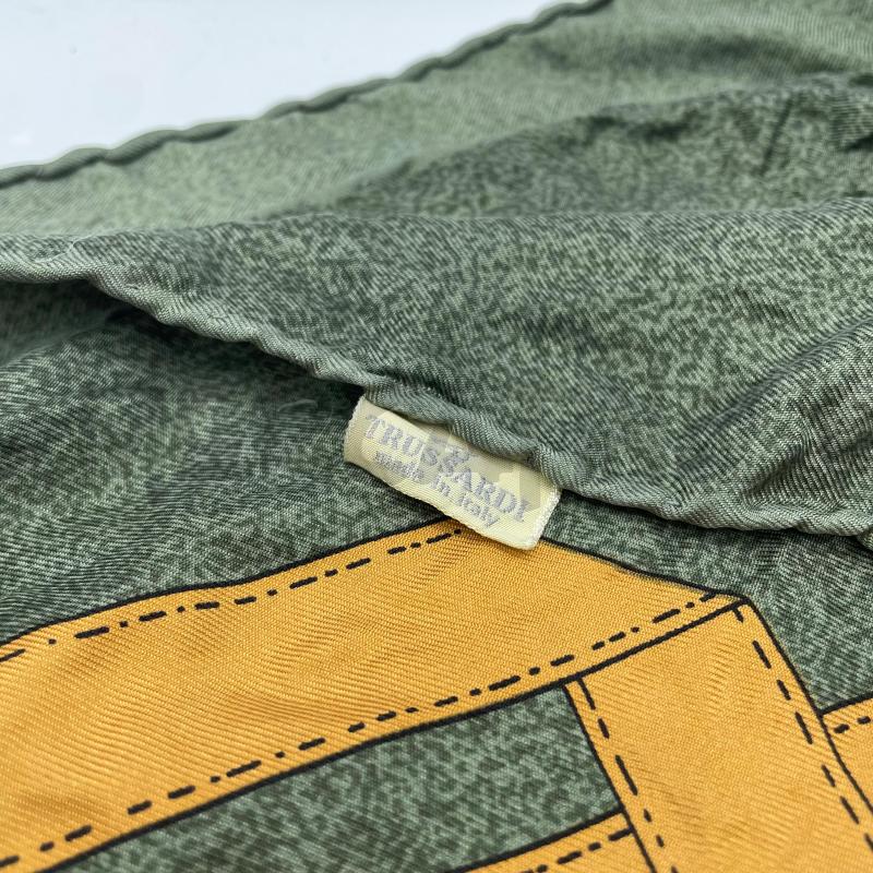 FOULARD TRUSSARDI IN SETA VERDE STRISCIE ARA  | Mercatino dell'Usato Colleferro 3
