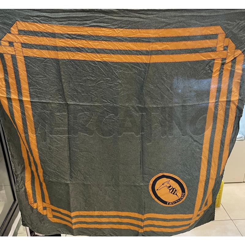 FOULARD TRUSSARDI IN SETA VERDE STRISCIE ARA  | Mercatino dell'Usato Colleferro 5