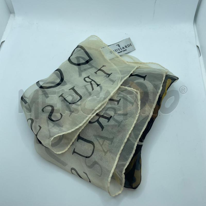 FOULARD TRUSSARDI SETA VELAT PROFUMI LETTERE ARA | Mercatino dell'Usato Colleferro 1