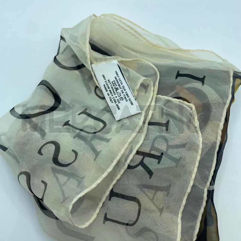 FOULARD TRUSSARDI SETA VELAT PROFUMI LETTERE ARA | Mercatino dell'Usato Colleferro 2
