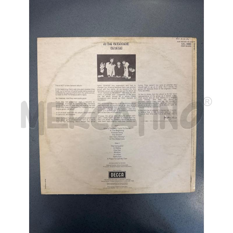 GENESIS IN THE BEGINNING | Mercatino dell'Usato Colleferro 2