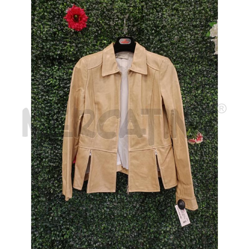 GIACCA DONNA BATA VERA PELLE MAR CHIARO 3ZIP | Mercatino dell'Usato Colleferro 2