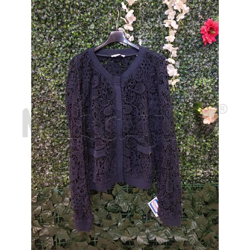 GIACCA DONNA LIU JO JEANS BLU PIZZO BOTTONI  | Mercatino dell'Usato Colleferro 1