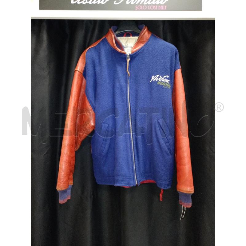 GIACCONE UOMO AVIREX ROSSO PELLE ACETATO LANA BLU  | Mercatino dell'Usato Colleferro 1