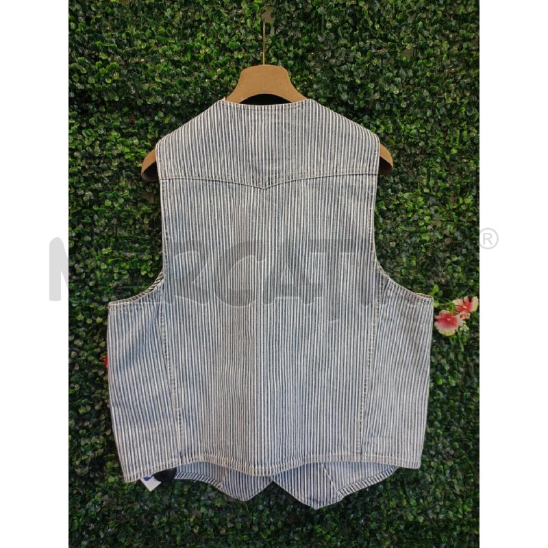 GILET UOMO LEVIS DENIM RIGHE BLU BIA | Mercatino dell'Usato Colleferro 2