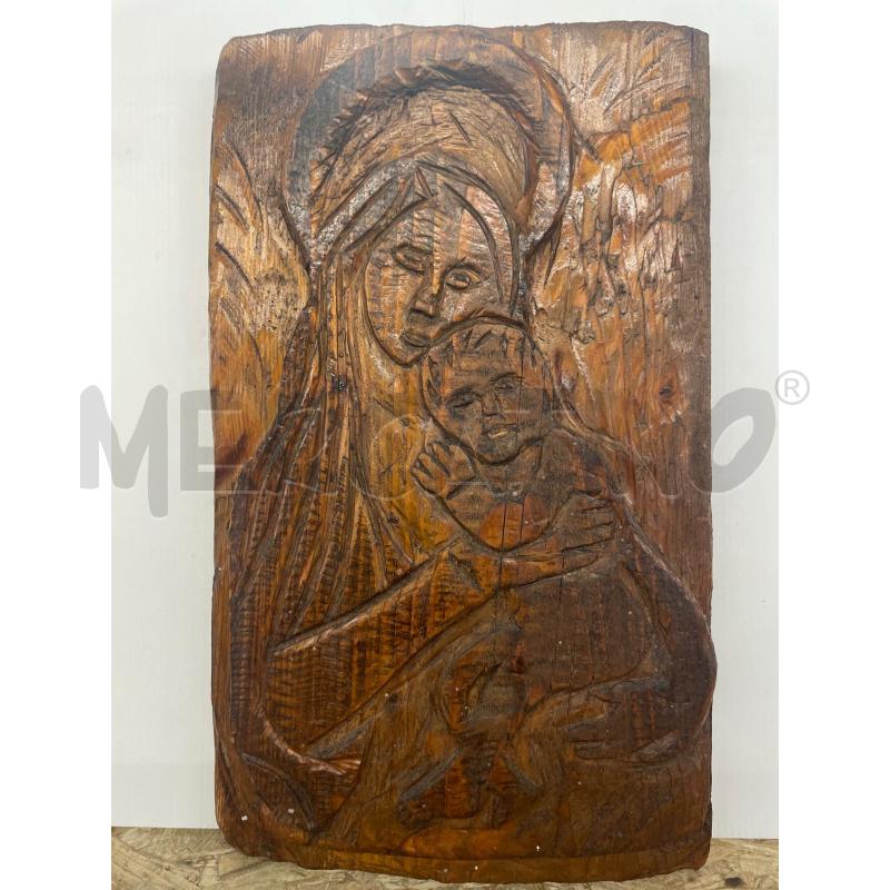 IMMAGINE MATERNITA INATARSIATA SU TAVOLA DI LEGNO | Mercatino dell'Usato Colleferro 1