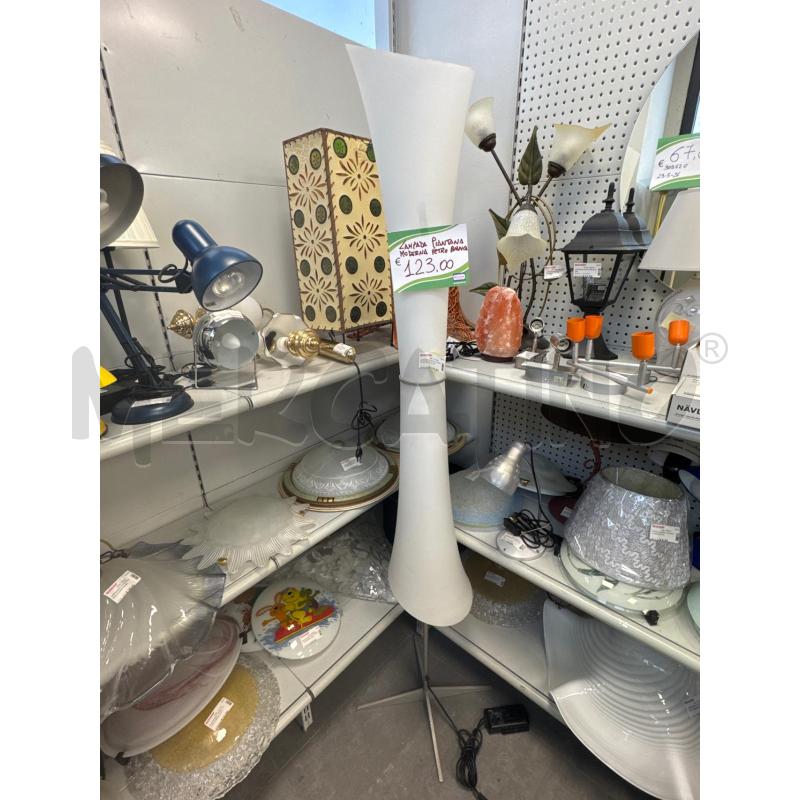 LAMPADA PIANTANA VETRO SATINATO A CONO MODERNA | Mercatino dell'Usato Colleferro 1
