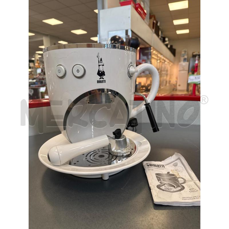MACCHINA CAFFE' TAZZONA BIALETTI BIANCA CF36 | Mercatino dell'Usato Colleferro 1