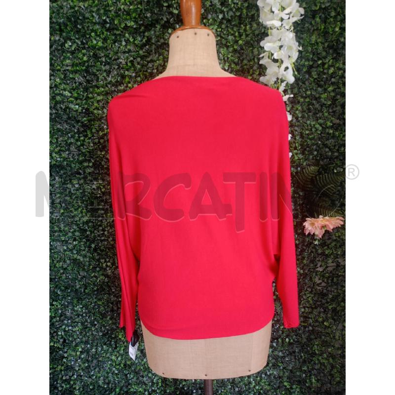 MAGLIA DONNA FRACOMINA ROSSA COSTINE FINE | Mercatino dell'Usato Colleferro 3