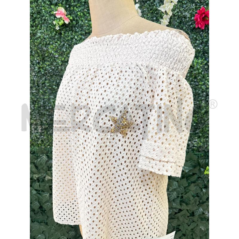 MAGLIA DONNA PINKO SCOLLO BARCH RETINA BEIGE STELLA | Mercatino dell'Usato Colleferro 3