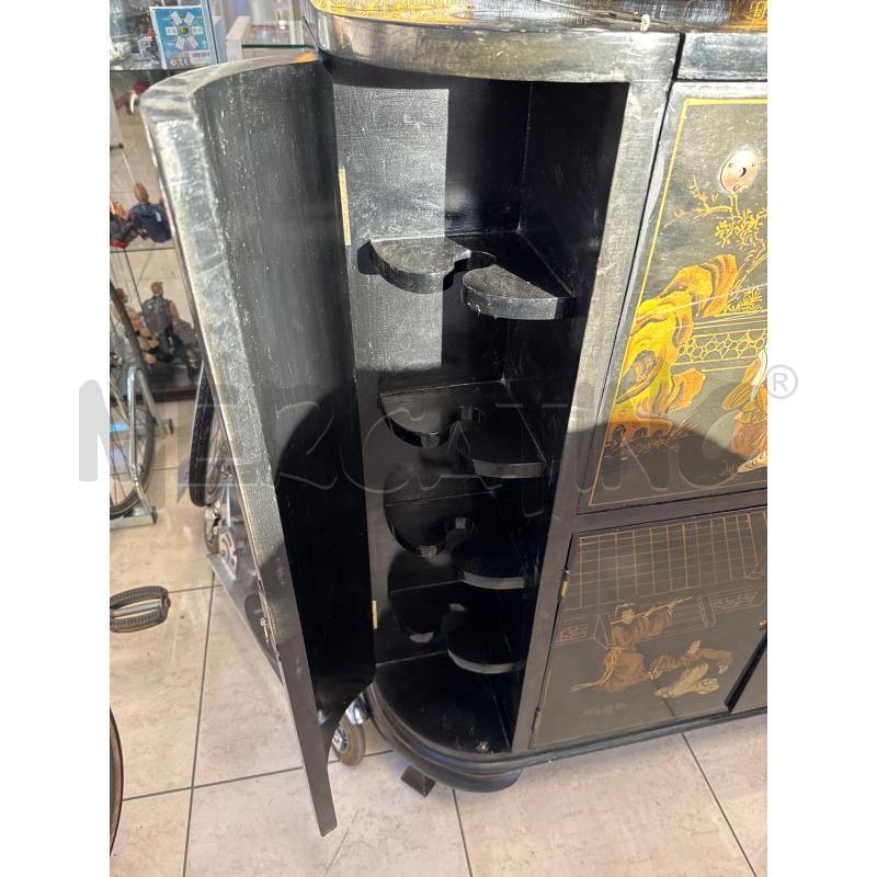 MOBILE VECCHIO CINESE BAR MOGANO SCURO CON RIBALTINA | Mercatino dell'Usato Colleferro 5