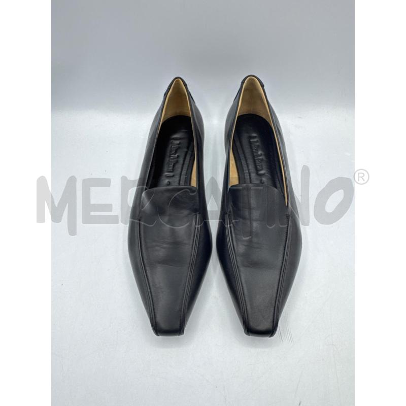 MOCASSINI DONNA MAX MARA NERE PELLE PUNTA  | Mercatino dell'Usato Colleferro 1