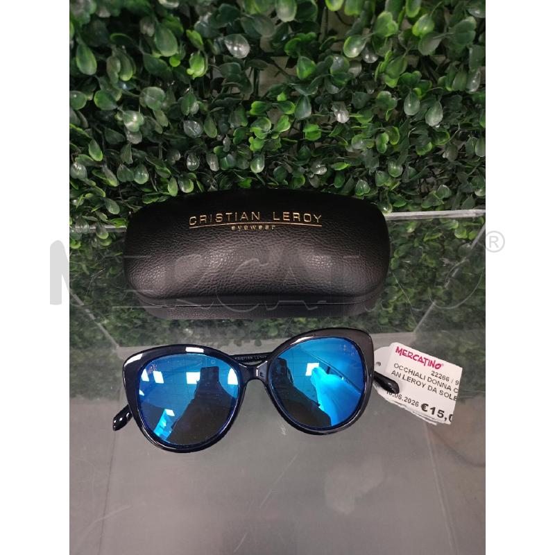 OCCHIALI DONNA CRISTIAN LEROY DA SOLE LENTE BLU | Mercatino dell'Usato Colleferro 1