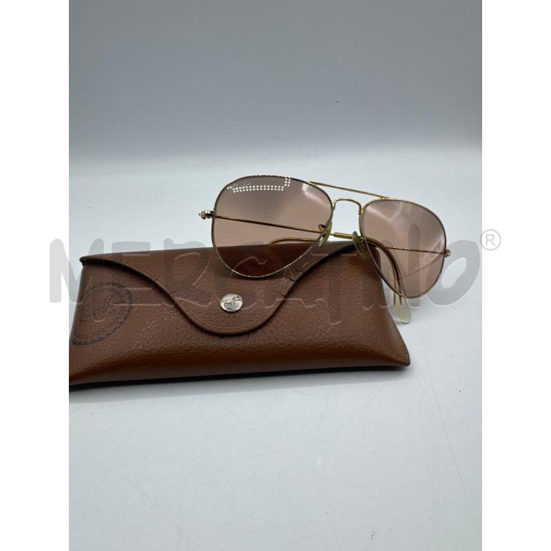 OCCHIALI DONNA RAYBAN AVIATOR MONT DORATA SPECCHIATI  | Mercatino dell'Usato Colleferro 1