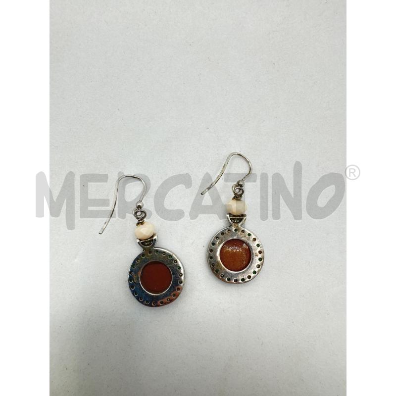 ORECCHINI ARG925 PENDENTI CAMMEO ZIRCONCIN BIA VE  | Mercatino dell'Usato Colleferro 2