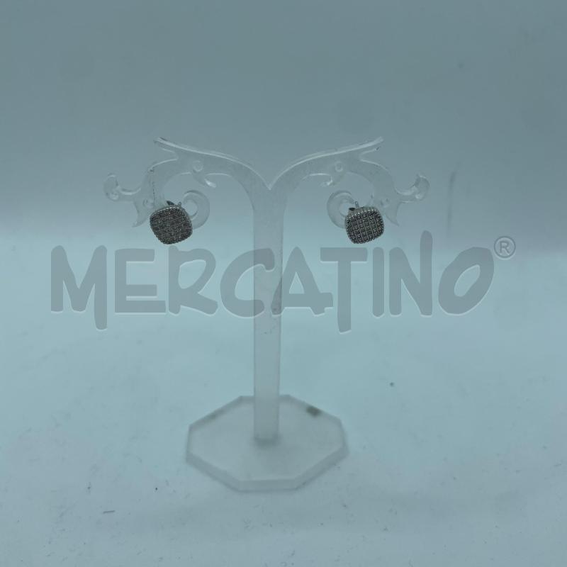 ORECCHINI ARG925 ZIRCONCINI FORMA QUADRATA | Mercatino dell'Usato Colleferro 1