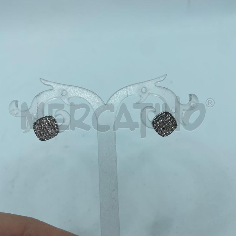 ORECCHINI ARG925 ZIRCONCINI FORMA QUADRATA | Mercatino dell'Usato Colleferro 2