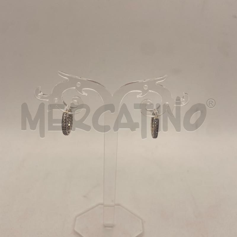 ORECCHINI PANDORA ARG925 CERCHIETT STRASS CUORICINI | Mercatino dell'Usato Colleferro 2