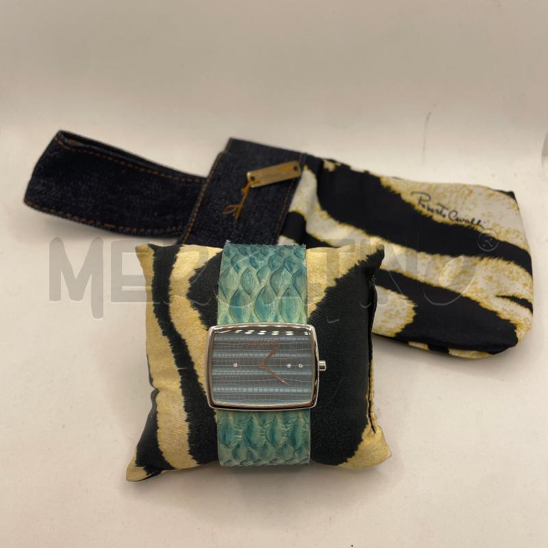 OROLOGIO DA POLSO ROBERTO CAVALLI CINTURIN PITONE AZZU FORMA QUADRAT | Mercatino dell'Usato Colleferro 1