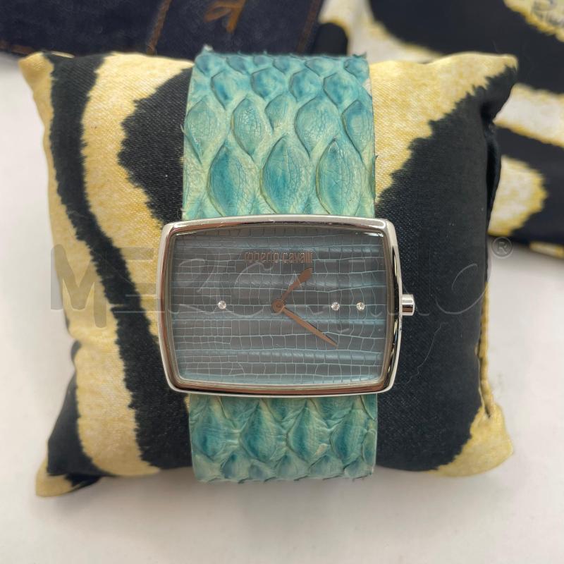 OROLOGIO DA POLSO ROBERTO CAVALLI CINTURIN PITONE AZZU FORMA QUADRAT | Mercatino dell'Usato Colleferro 2