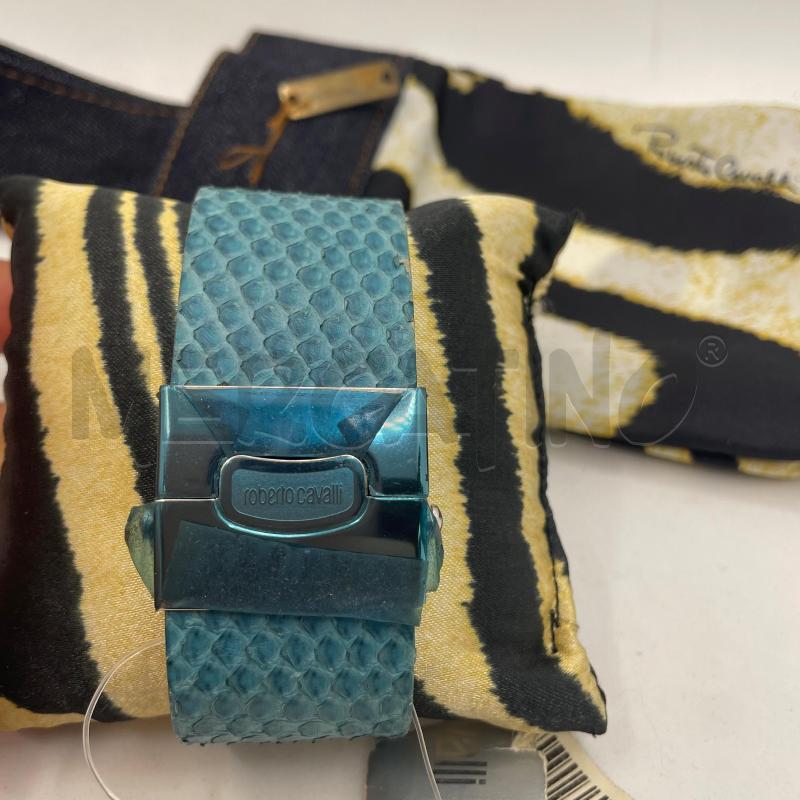 OROLOGIO DA POLSO ROBERTO CAVALLI CINTURIN PITONE AZZU FORMA QUADRAT | Mercatino dell'Usato Colleferro 3