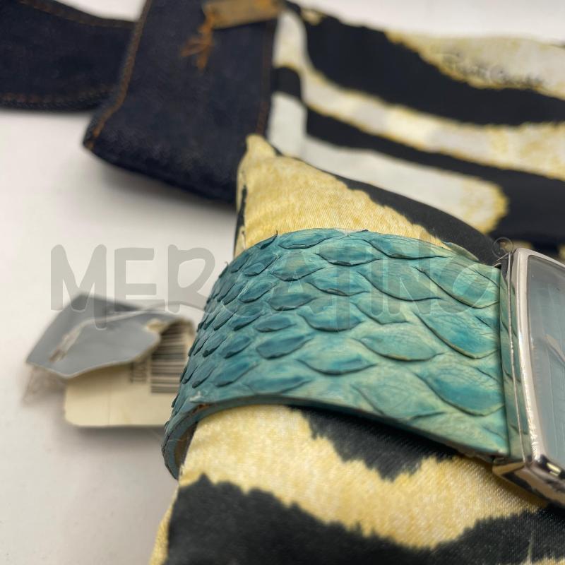 OROLOGIO DA POLSO ROBERTO CAVALLI CINTURIN PITONE AZZU FORMA QUADRAT | Mercatino dell'Usato Colleferro 4