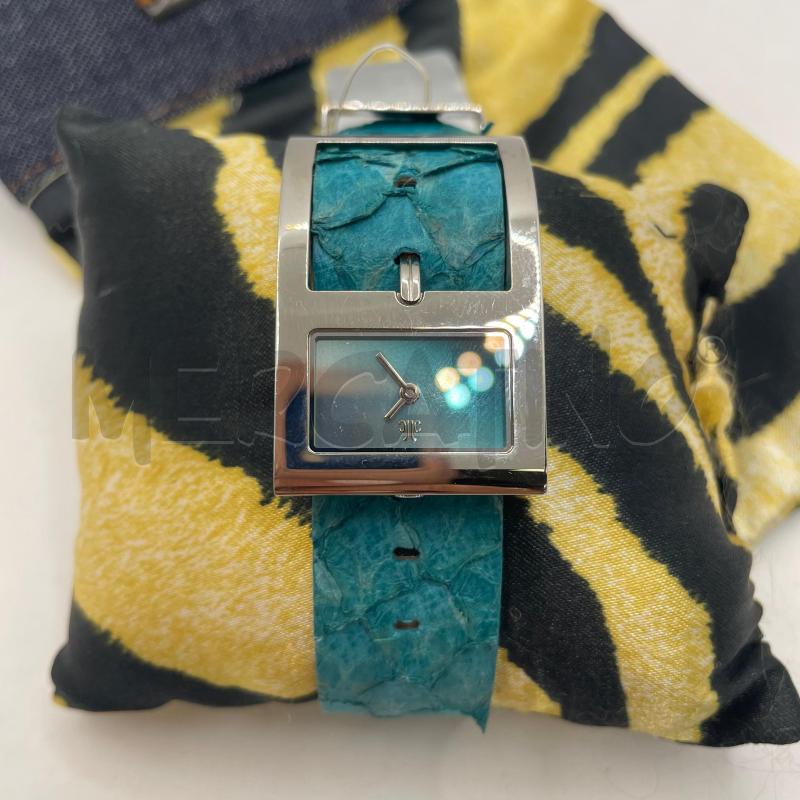 OROLOGIO DA POLSO ROBERTO CAVALLI FORMA QUADRATA PICC CINT PITONE AZZU  | Mercatino dell'Usato Colleferro 2