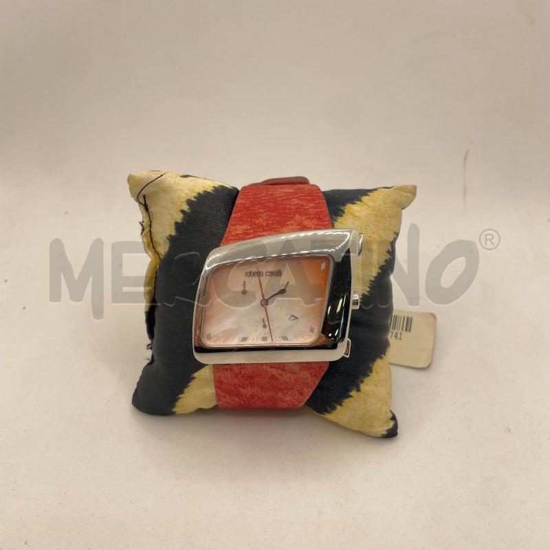 OROLOGIO DA POLSO ROBERTO CAVALLI QUADRANTE QUADRAT CON MADRE PERLA CINT ROSSO PELLE  | Mercatino dell'Usato Colleferro 1