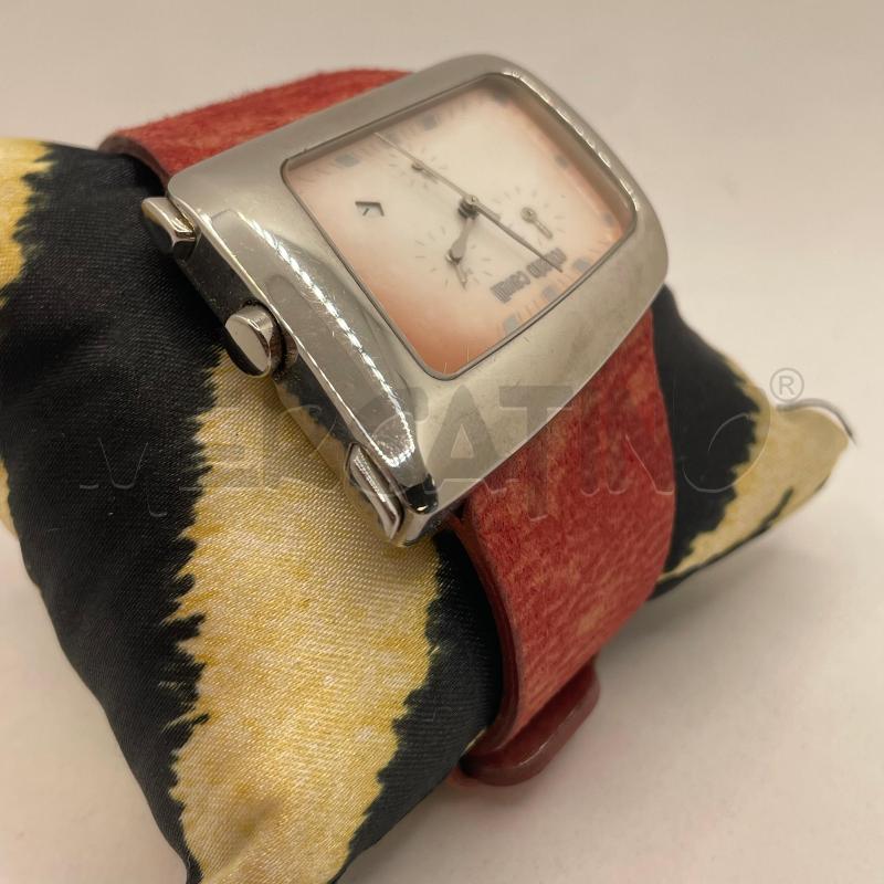 OROLOGIO DA POLSO ROBERTO CAVALLI QUADRANTE QUADRAT CON MADRE PERLA CINT ROSSO PELLE  | Mercatino dell'Usato Colleferro 4