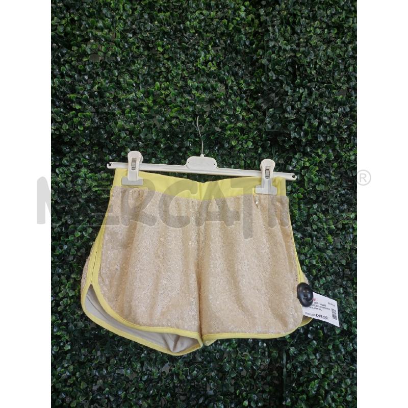 PANTALONCINO DONNA RELISH GIALLO PAILLETTES | Mercatino dell'Usato Colleferro 1