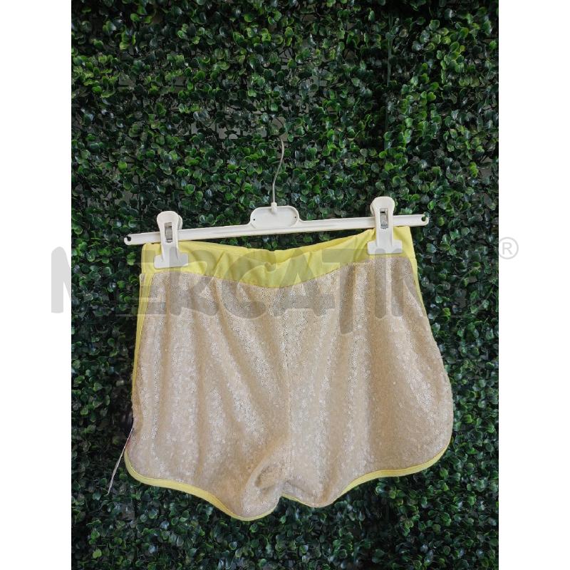PANTALONCINO DONNA RELISH GIALLO PAILLETTES | Mercatino dell'Usato Colleferro 2
