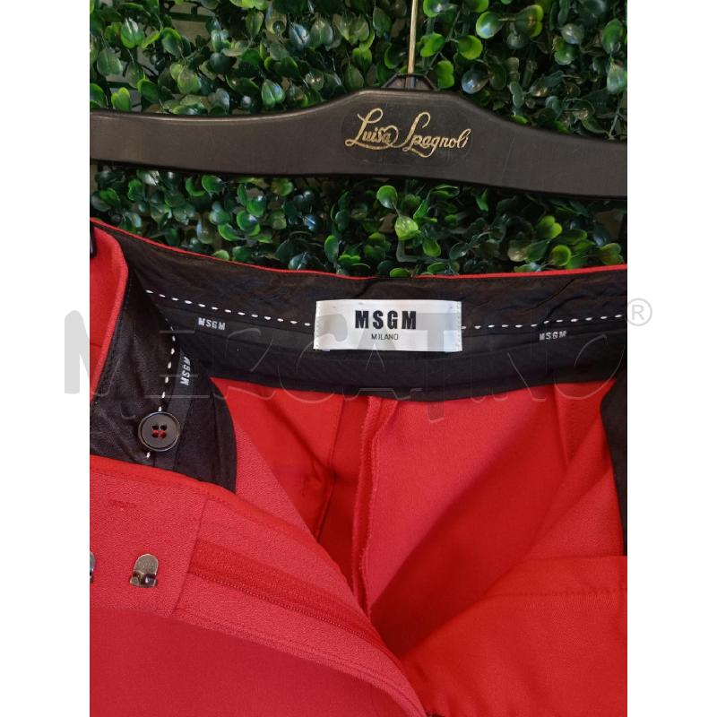 PANTALONE DONNA MSGM ROSSO VISCOSA | Mercatino dell'Usato Colleferro 3