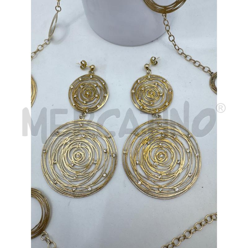PARURE ARG925 STROLI ORO CERCHI STRASS C+O | Mercatino dell'Usato Colleferro 2
