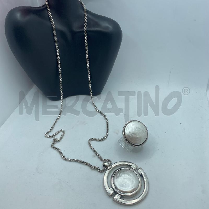 PARURE CICLON MADRE PERLA ANELLO + COLLANA  | Mercatino dell'Usato Colleferro 1